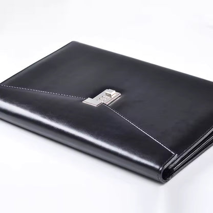 Porte-Documents Sécurisé à Cadenas & Mot de Passe en Cuir