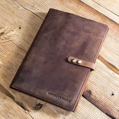 Manchon iPad en Cuir de Vache Véritable