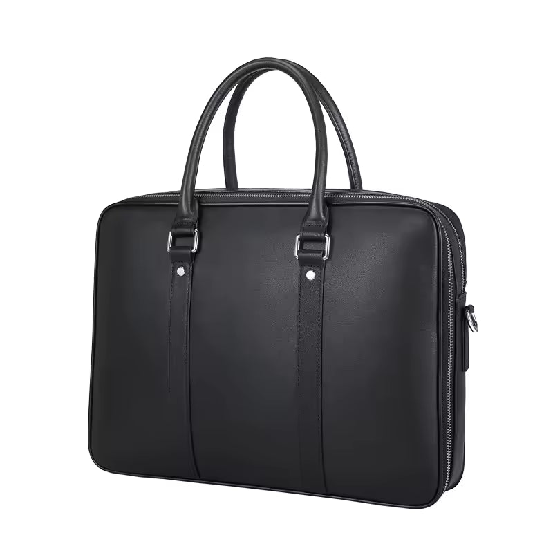 Mamik Essentials - Sac Messager en Cuir de Vachette Authentique pour ordinateurs 14"