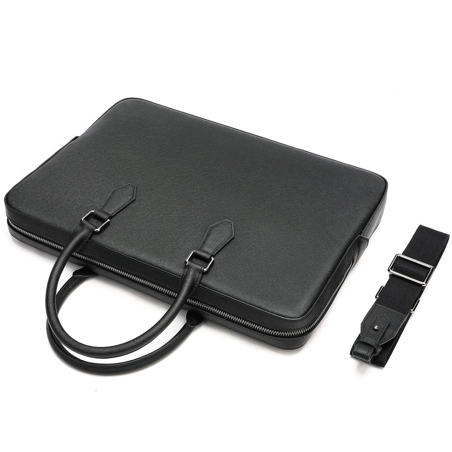 Porte-Documents en Cuir de Vache Véritable pour Homme
