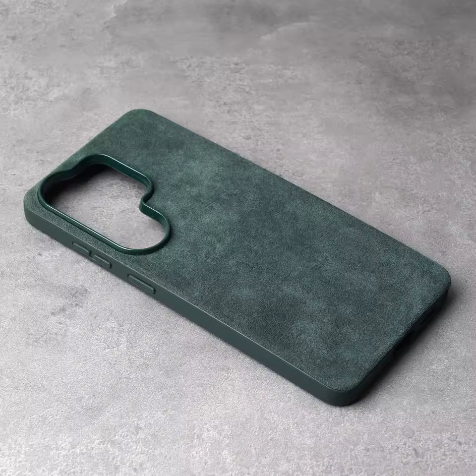 Etui en cuir alcantara pour Samsung S25 Ultra