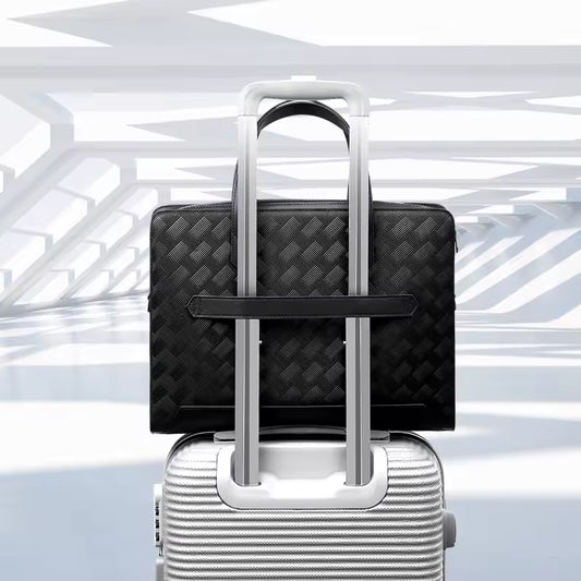 Mamik Heritage - Sac à Bandoulière en Cuir Véritable pour Hommes 15"