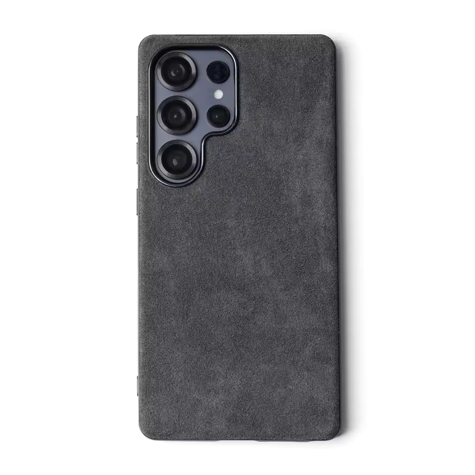Etui en cuir alcantara pour Samsung S25 Ultra