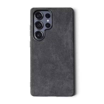Etui en cuir alcantara pour Samsung S25 Ultra