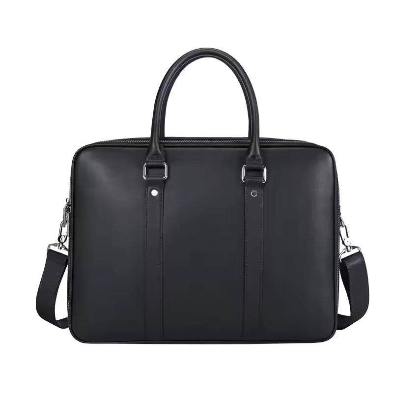 Mamik Essentials - Sac Messager en Cuir de Vachette Authentique pour ordinateurs 14"