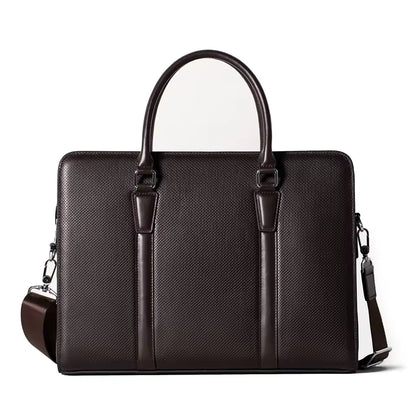 Mamik Prestige - Sac à main à serrure à combinaison en cuir véritable 14"