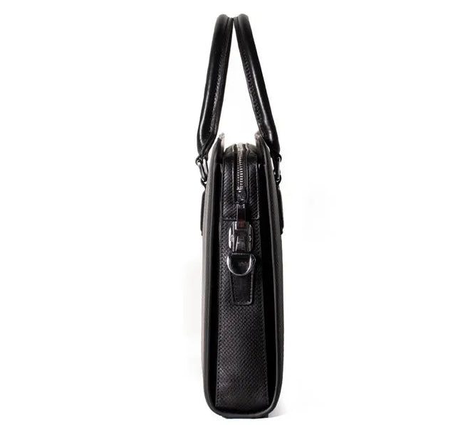 Mamik Prestige - Sac à main à serrure à combinaison en cuir véritable 14"