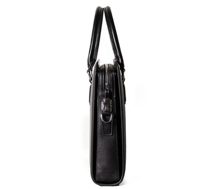 Mamik Prestige - Sac à main à serrure à combinaison en cuir véritable 14"