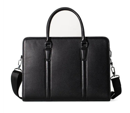 Mamik Prestige - Sac à main à serrure à combinaison en cuir véritable 14"