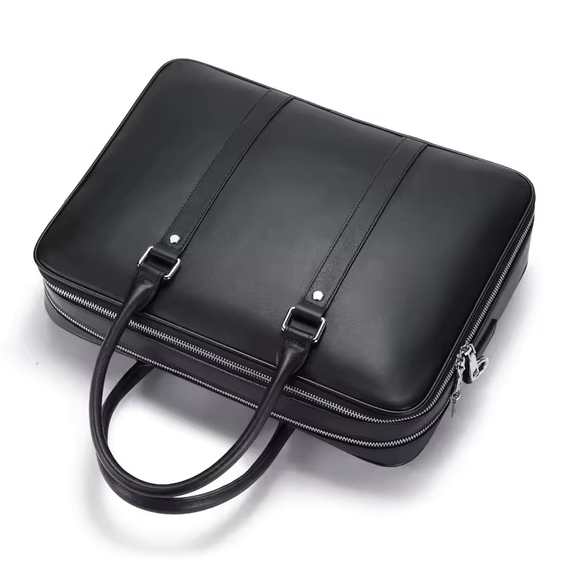 Mamik Essentials - Sac Messager en Cuir de Vachette Authentique pour ordinateurs 14"
