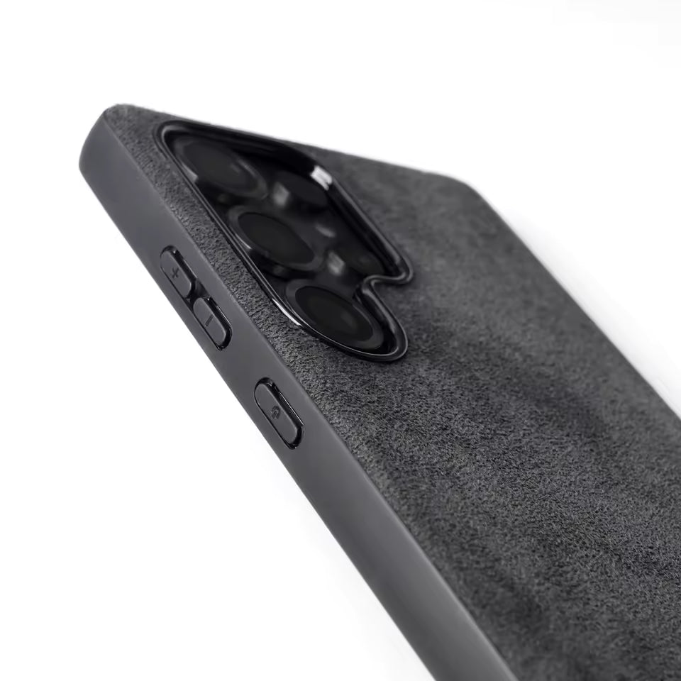 Etui en cuir alcantara pour Samsung S25 Ultra