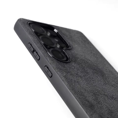 Etui en cuir alcantara pour Samsung S25 Ultra
