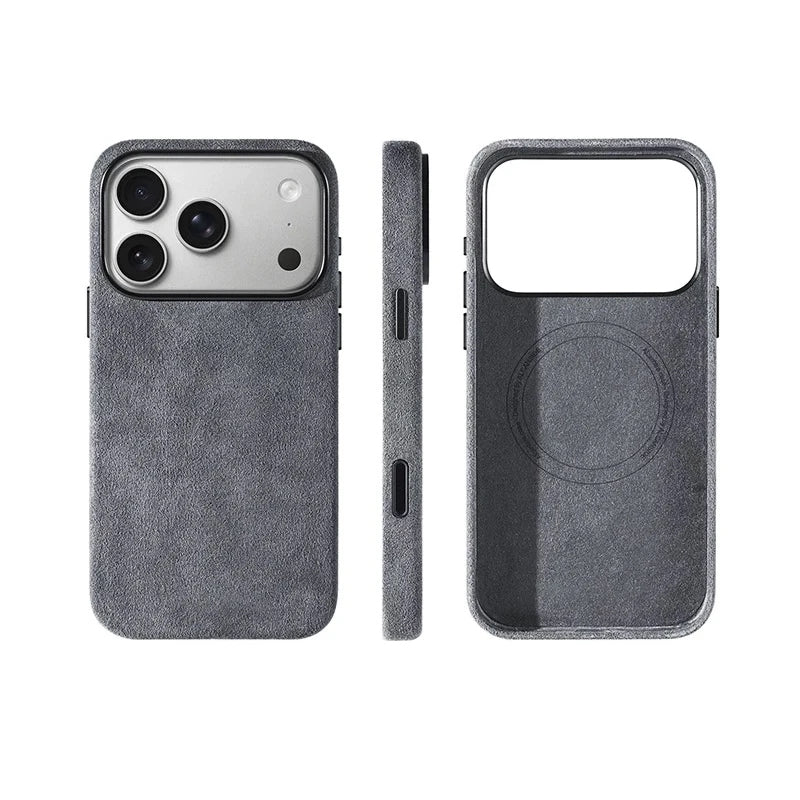 Étui Luxe en Cuir Alcantara pour iPhone 17