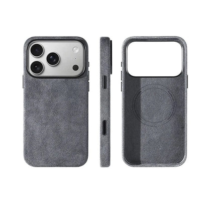 Étui Luxe en Cuir Alcantara pour iPhone 17