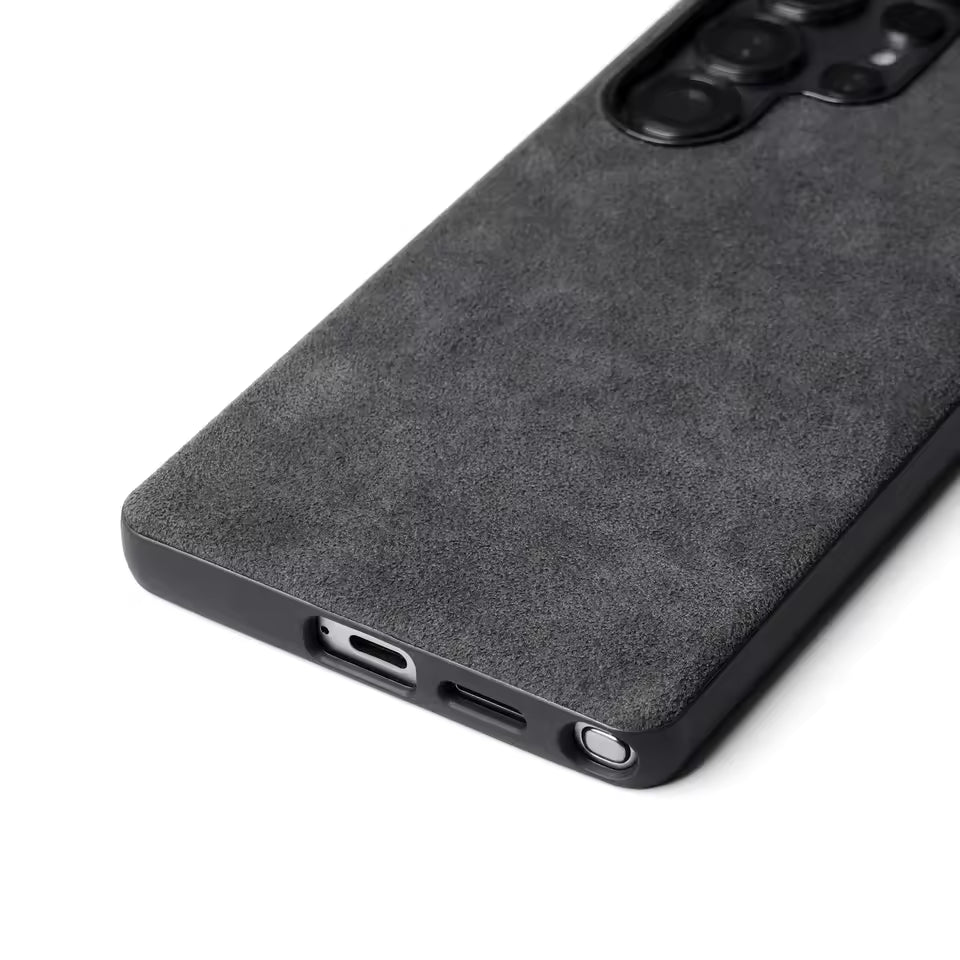 Etui en cuir alcantara pour Samsung S25 Ultra