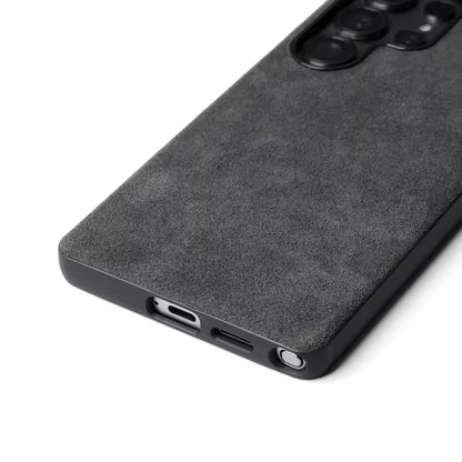 Etui en cuir alcantara pour Samsung S25 Ultra