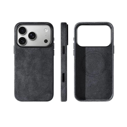 Étui Luxe en Cuir Alcantara pour iPhone 17