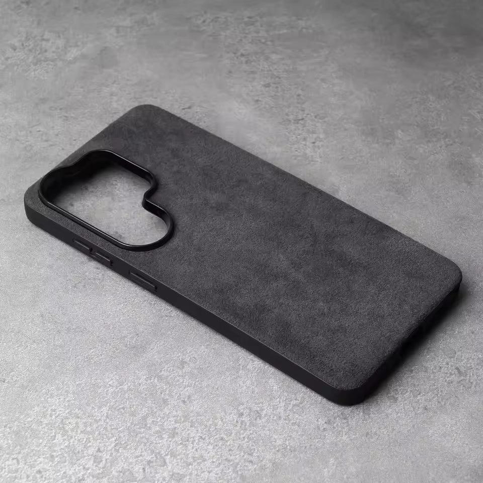 Etui en cuir alcantara pour Samsung S25 Ultra