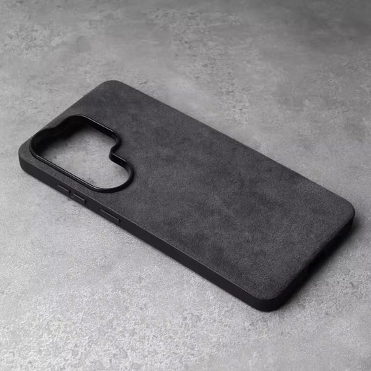 Etui en cuir alcantara pour Samsung S25 Ultra