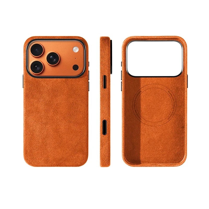 Étui Luxe en Cuir Alcantara pour iPhone 17